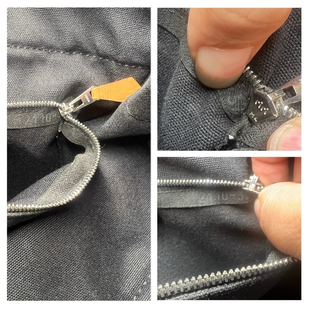 Hermes Tote Unisex Black Canvas with Black Detailing & White Stitching - Picture 15 of 15